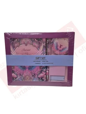 Victorias Journals Gift Set 13x18 128 Syf Sert Kapak Defter+ayna+tük.kalem+postit 124-2075