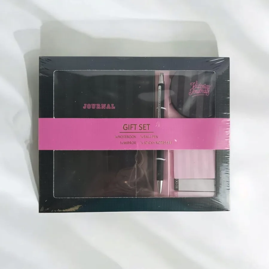 Victorias Journals Gift Set 13x18 128 Syf Sert Kapak Defter+ayna+tük.kalem+postit 124-2076