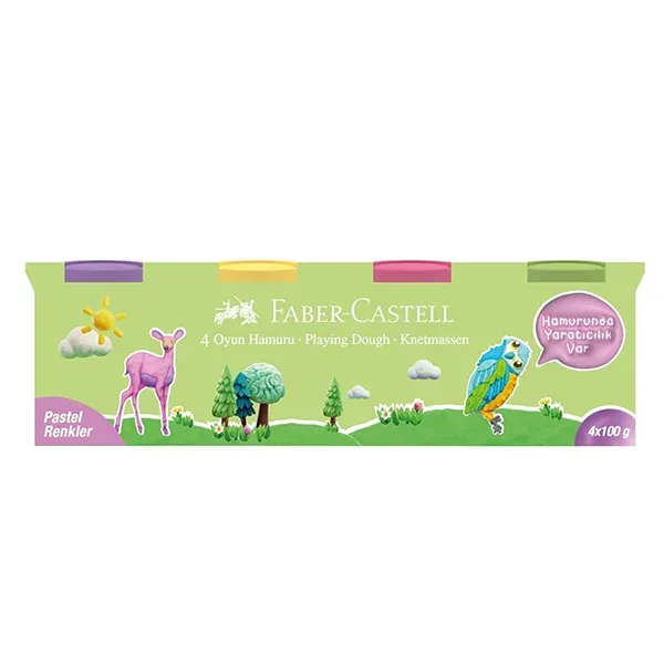 Faber Castell Oyun Hamuru Pastel Renkler 4 Renk 5170000043
