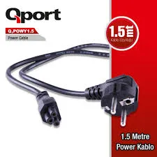 Qport Q-powy1.5 1.5 Metre Notebook Power Kablosu