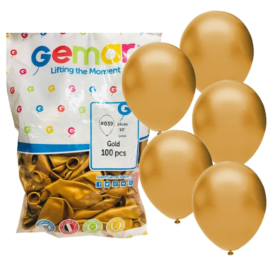 Gemar 11" Metalik Balon Altın 100"lü