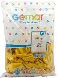 Gemar 11" Metalik Balon Sarı 100"lü