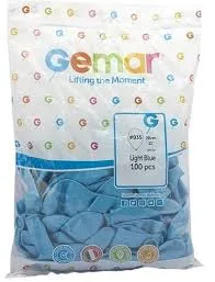 Gemar 11" Metalik Balon Açık Mavi 100"lü