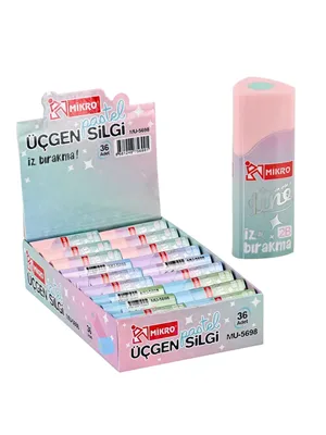 Mikro Pastel Üçgen Silgi Mu-5698