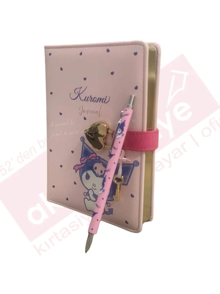 Victorias Journals 13x18 Kuromi Hush Hush Kilitli Çiz.defter 160yp+tük.kalem 525-1966