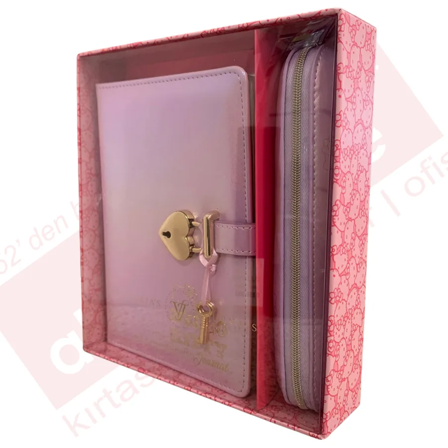 Victorias Journals 13x18 Hello Kitty Hush Hush Kilitli Çiz.defter 160yp+kalemlik 525-1970