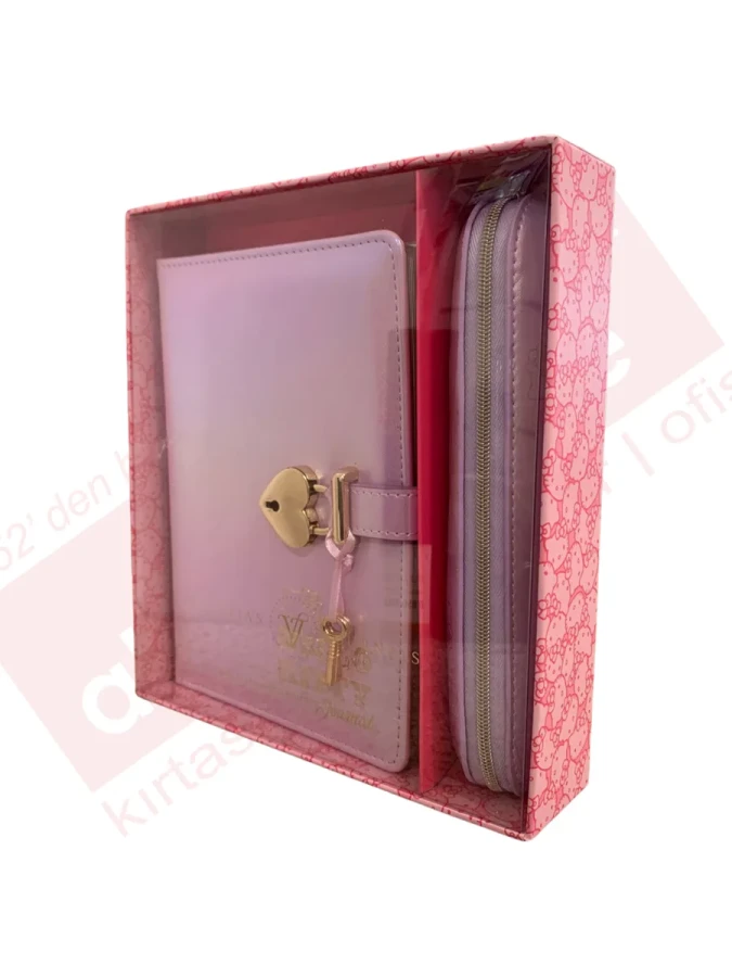 Victorias Journals 13x18 Hello Kitty Hush Hush Kilitli Çiz.defter 160yp+kalemlik 525-1970