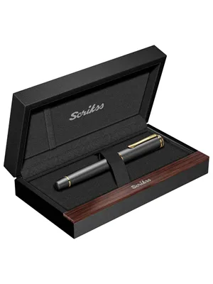 Scrikss Fortune Roller Kalem Mat Siyah Altın Lüks Kutulu