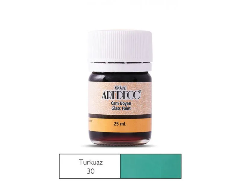 Artdeco 25 Ml Öğrenci Tipi Cam Boya 30 Turkuaz