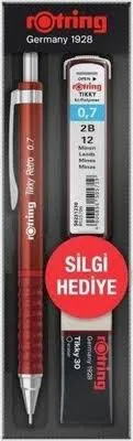 Rotring Tikky Retro Set 0.7 Versatil+min+silgi Kırmızı Ro-rk07