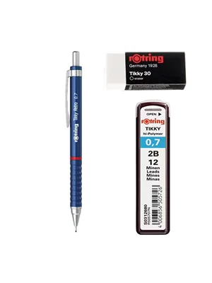 Rotring Tikky Retro Set 0.7 Versatil+min+silgi Mavi Ro-rk07
