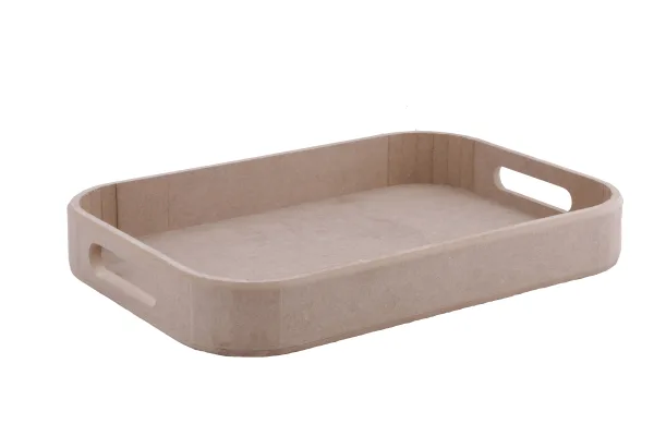Aka Ahşap 45x32x6 Cm Dik Kenar Tepsi Büyük Boy Tp24