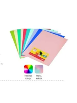 Mileo A4 80 Gr 10 Renk Fotokopi Kağıdı 100 Lü Pastel-neon Renkler 1718