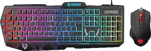 Everest Km-6168 Formula Combo Usb Kablolu Rgb Işıklı Gaming Oyuncu Klavye Mouse Set