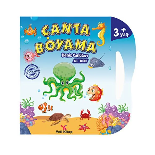 Çanta Boyama - Deniz Canlıları - Yeti Kitap