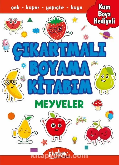 Çıkartmalı Boyama Kitabım - Meyveler - Pinokyo Yayınları