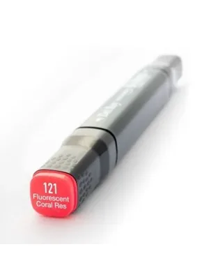 Del Rey Twin Çift Uçlu Marker Kalem F121 Fluorescent Coral Red