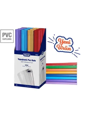Mas 45cm X 2mt Pvc Yapışkanlı Folyo Karışık Renkler 7721