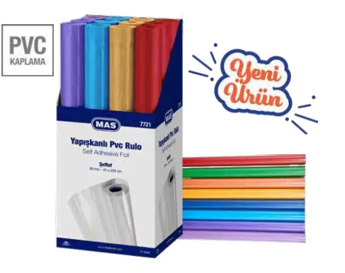 Mas 45cm X 2mt Pvc Yapışkanlı Folyo Karışık Renkler 7721
