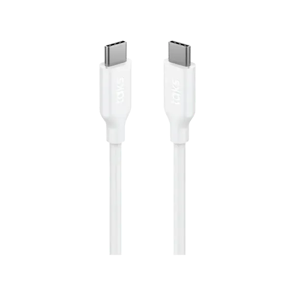 Taks 5dk36b Usb-c To Usb-c 60w 120cm Hızlı Şarj Kablosu Beyaz