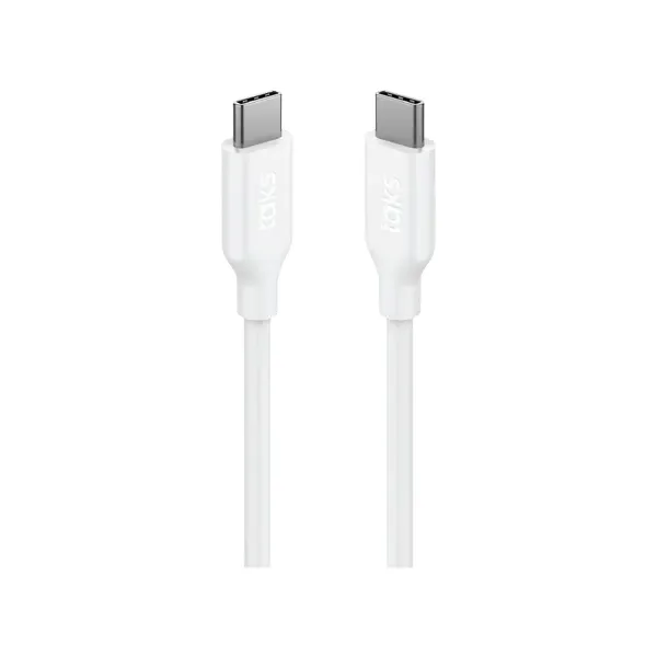 Taks 5dk36b Usb-c To Usb-c 60w 120cm Hızlı Şarj Kablosu Beyaz