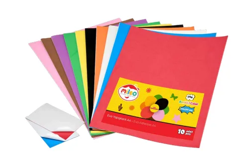 Mileo 20x30 Cm Yapışkanlı Eva 10"lu Karışık Renk 1746