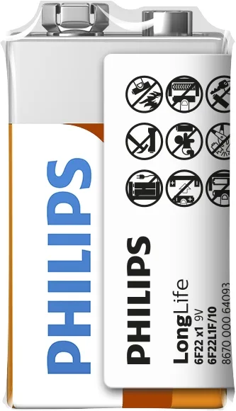 Philips 9v Longlife Pil 6f22l1f
