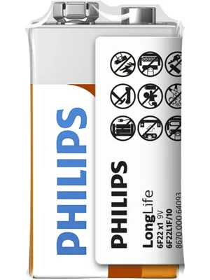 Philips 9v Longlife Pil 6f22l1f