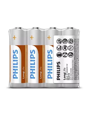 Philips Aa Longlife 4"lü Kalem Pil R6l4f