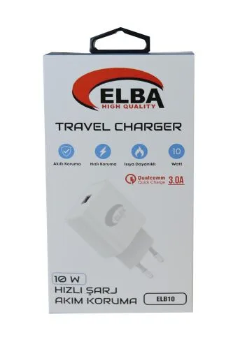 Elba Elb10 10w 3.0a Usb Girişli Hızlı Şarj Başlığı