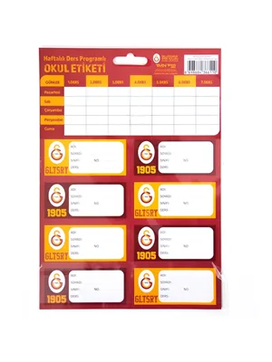 Timon Galatasaray Ders Programlı Okul Etiketi 3 Lü 463643