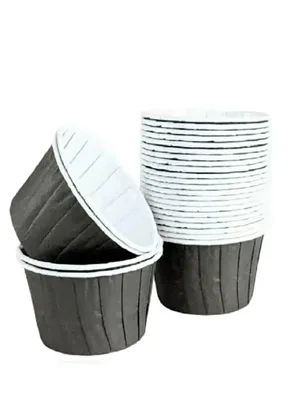 Nedi 40x60 Kağıt Cup Kek Kalıbı 25"li Kapsül No:4 Siyah 30022