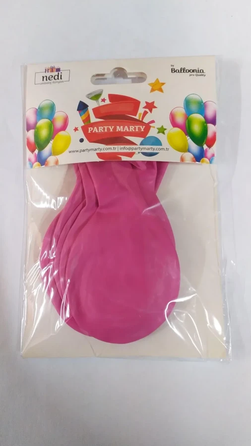 Nedi Düz Renk Balon 10"lu Açık Fuşya 12976