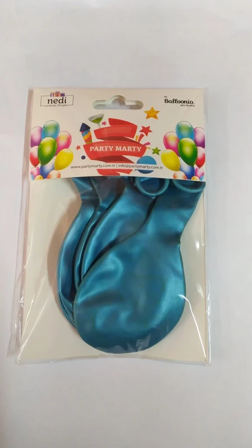 Nedi Metalik Balon 10"lu Turkuaz 12974