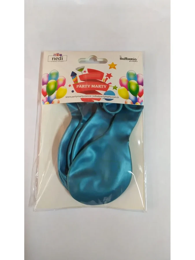 Nedi Metalik Balon 10"lu Turkuaz 12974