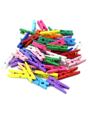 U-4 Ahşap Mandal Mini Boy Renkli U4-1067