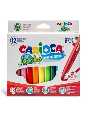 Carioca Bravo Jumbo Süper Yıkanabilir Keçeli Kalem 12"li 42755
