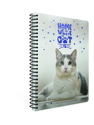 Gıpta Cats 17x24 Sert Kapak Spiralli Defter Çizgili 80 Yp 7621