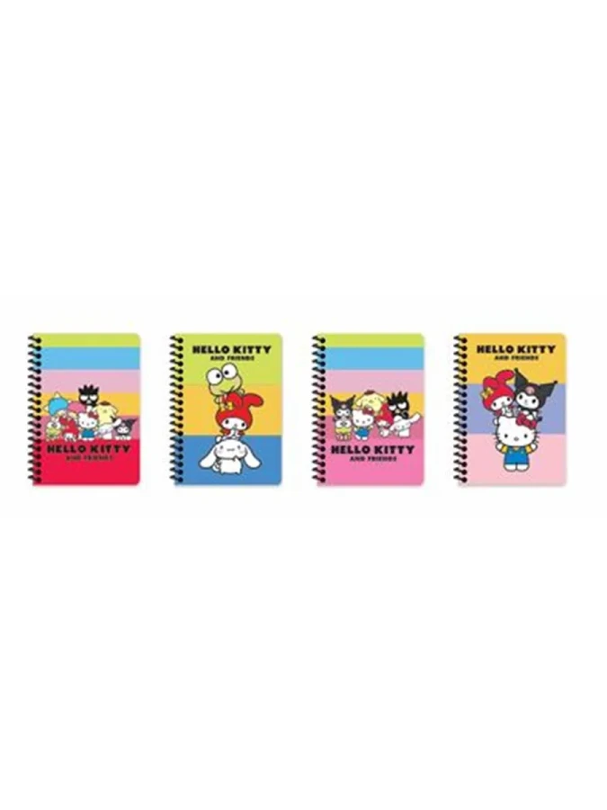 Keskin Color Hello Kitty And Friends A6 Karton Kap. Spir.not Def.çizgili 80 Yp 140400-13