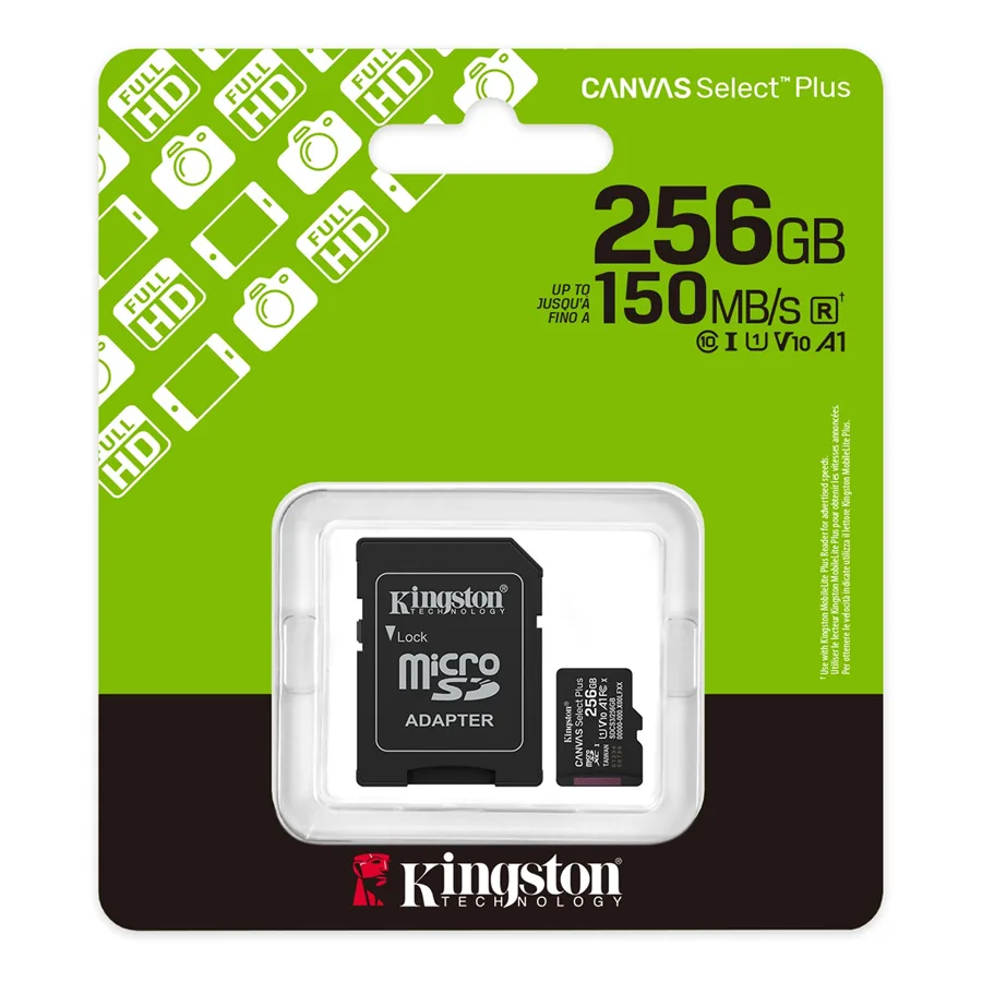 Kingston Sdcs3 256gb Microsd V10 Hafıza Kartı