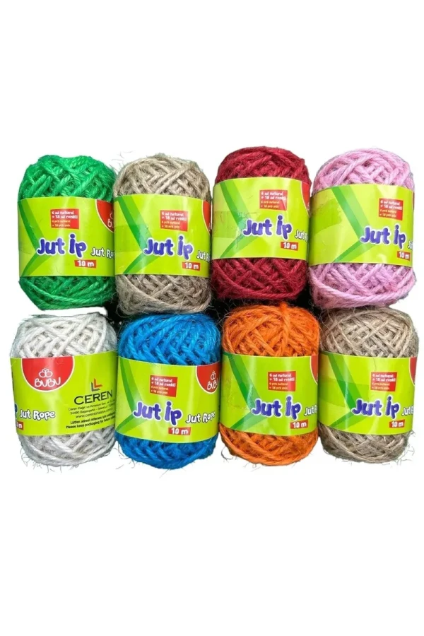 Bubu 10mt Jüt İp (kendir) Renkli Kı0003