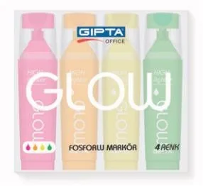 Gıpta Fosforlu Kalem 4 Lü Neon Renkler F1575