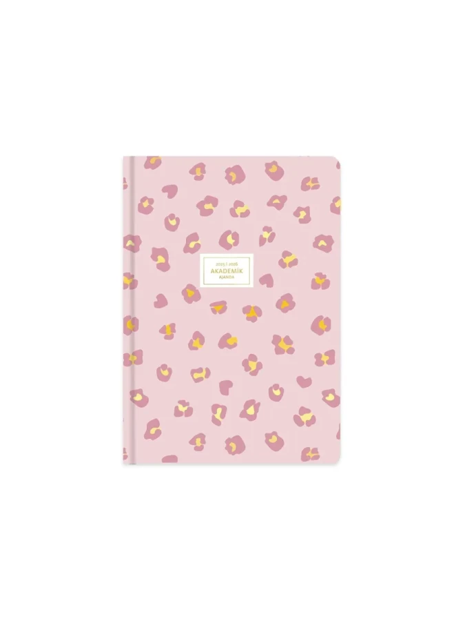 Keskin Color 17x24 Sert Kapak Akademik Ajanda Pembe Leopar 600098-99 (2025-2026)