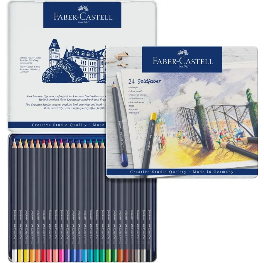 Faber Castell Goldfaber Boya Kalemi Metal Kutu 24 Lü 114724