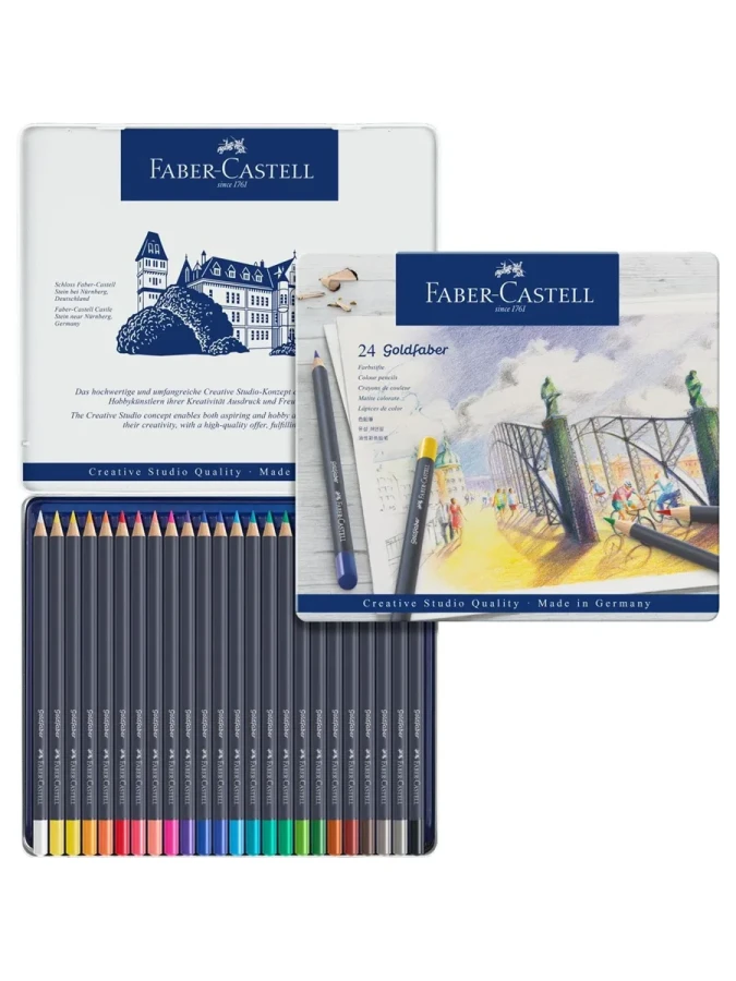 Faber Castell Goldfaber Boya Kalemi Metal Kutu 24 Lü 114724