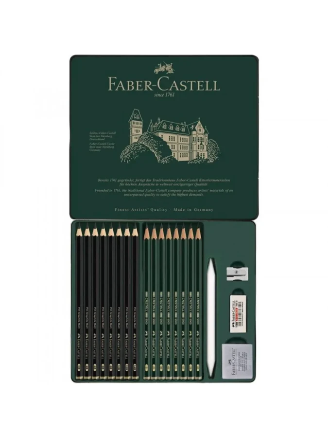 Faber Castell 9000 & Pitt Graphite Matt Dereceli Kalem Seti 20 Li 115224