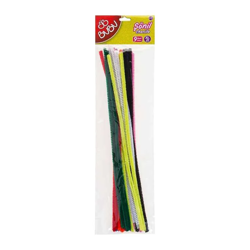 Bubu 30 Cm Şönil Renkli 20"li Son001