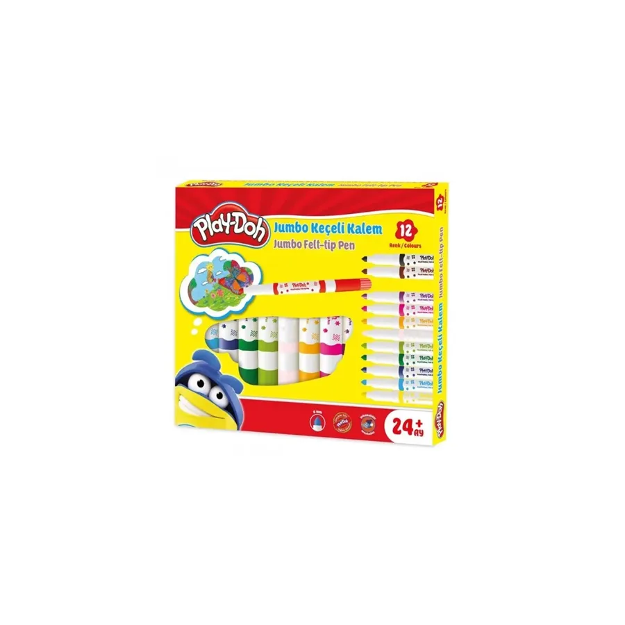 Play-doh 6 Mm Jumbo Keçeli Kalem 12"li Ke020