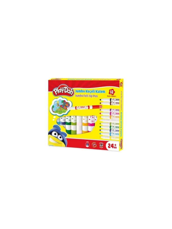 Play-doh 6 Mm Jumbo Keçeli Kalem 12"li Ke020