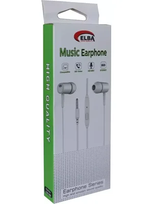 Elba Elb22-d21b Kulakiçi Mikrofonlu Kulaklık Beyaz